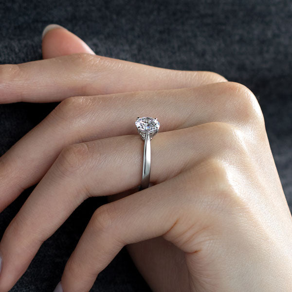 Four Prong Round Brilliant Engagement Ring [Setting Only] - EC017 - Roselle Jewelry