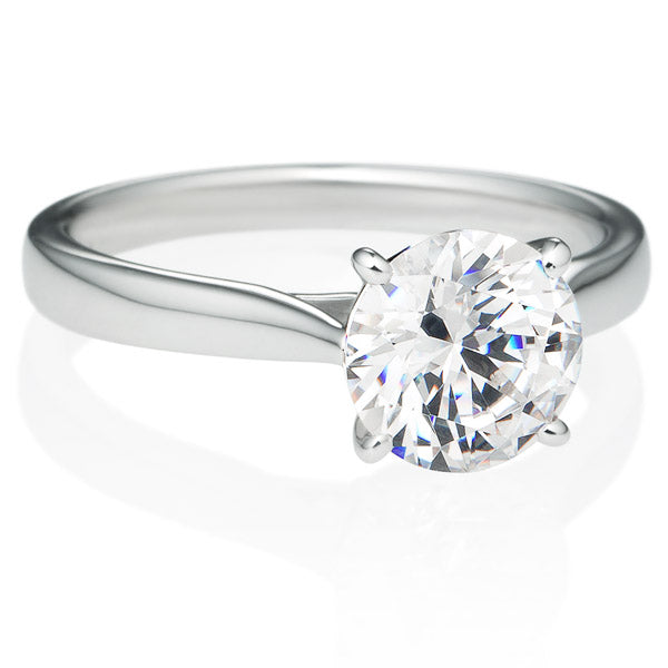 Four Prong Round Brilliant Engagement Ring [Setting Only] - EC017 - Roselle Jewelry