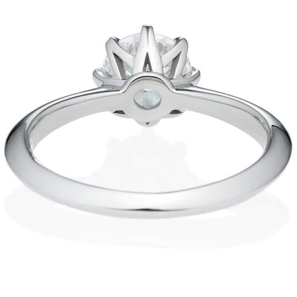 Six Prong Solitaire Round Brilliant Engagement Ring [Setting Only] - EC008 - Roselle Jewelry