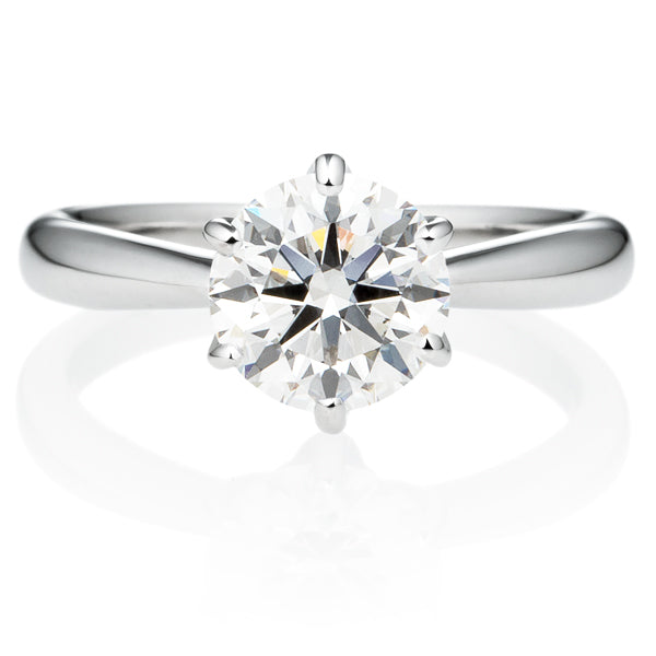Six Prong Round Brilliant Engagement Ring [Setting Only] - EC016 - Roselle Jewelry