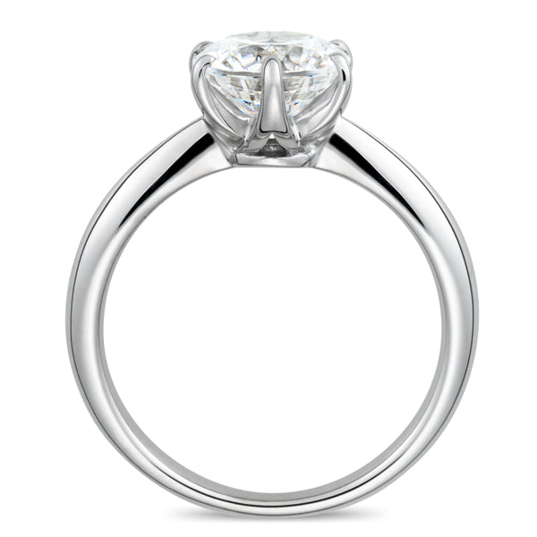 Six Prong Round Brilliant Engagement Ring [Setting Only] - EC016 - Roselle Jewelry