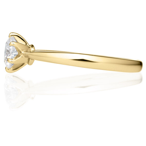 Six Prong Round Brilliant Engagement Ring [Setting Only] - EC010 - Roselle Jewelry