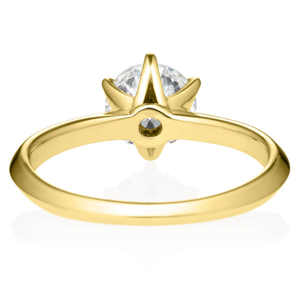 Six Prong Solitaire Round Brilliant Engagement Ring [Setting Only] - EC007 - Roselle Jewelry