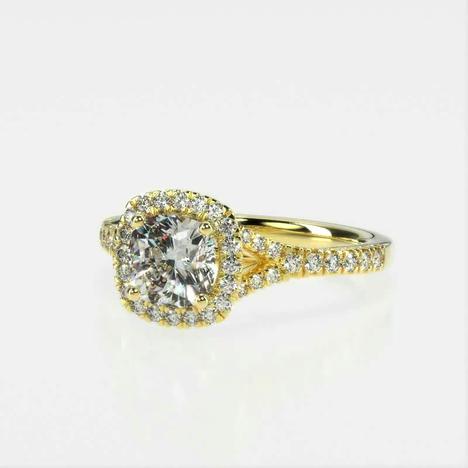 Joy Halo Diamond Engagement Ring [Setting Only] - EC101 - Roselle Jewelry