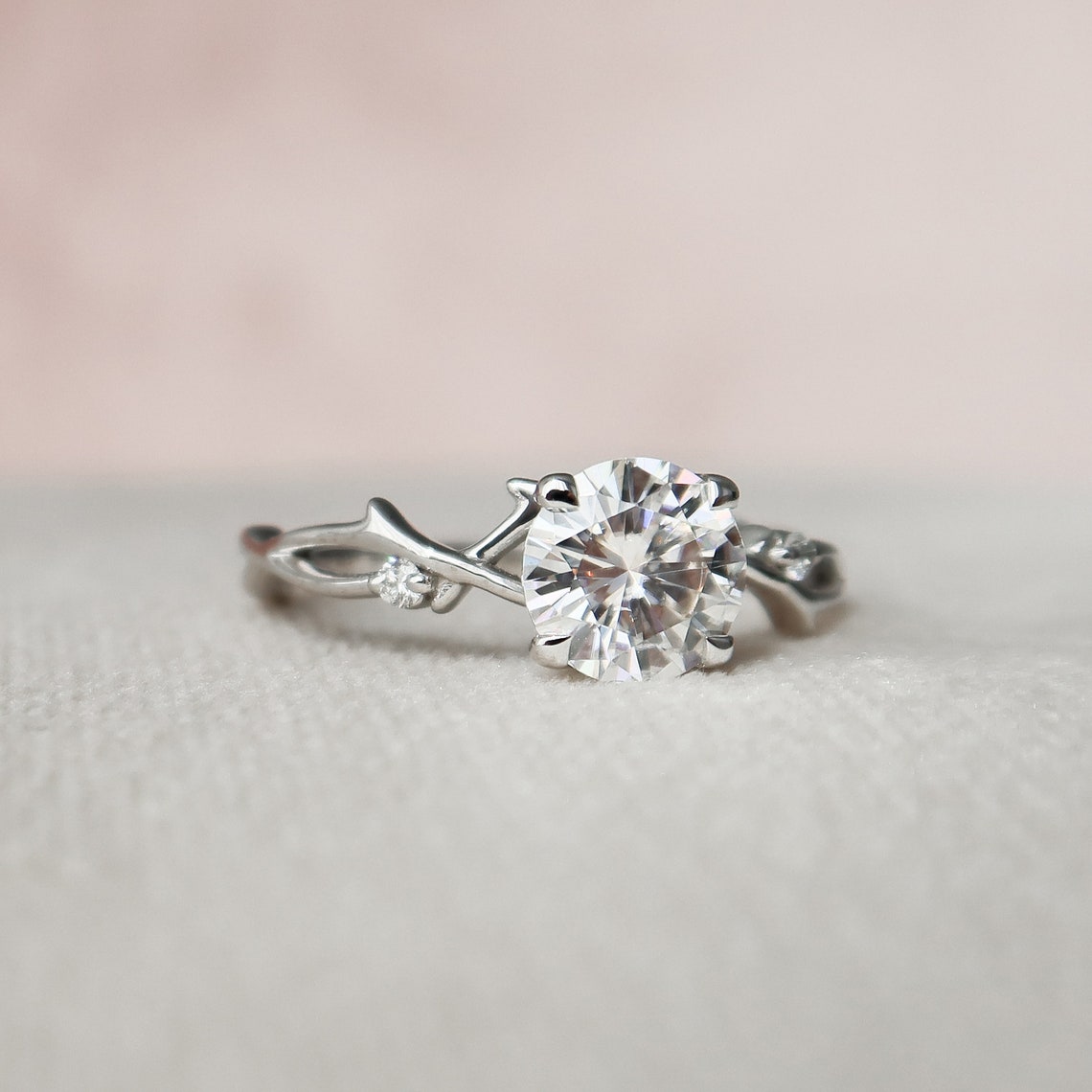 Twig Braided Diamond Engagement Ring [Setting Only] - EC076 - Roselle Jewelry