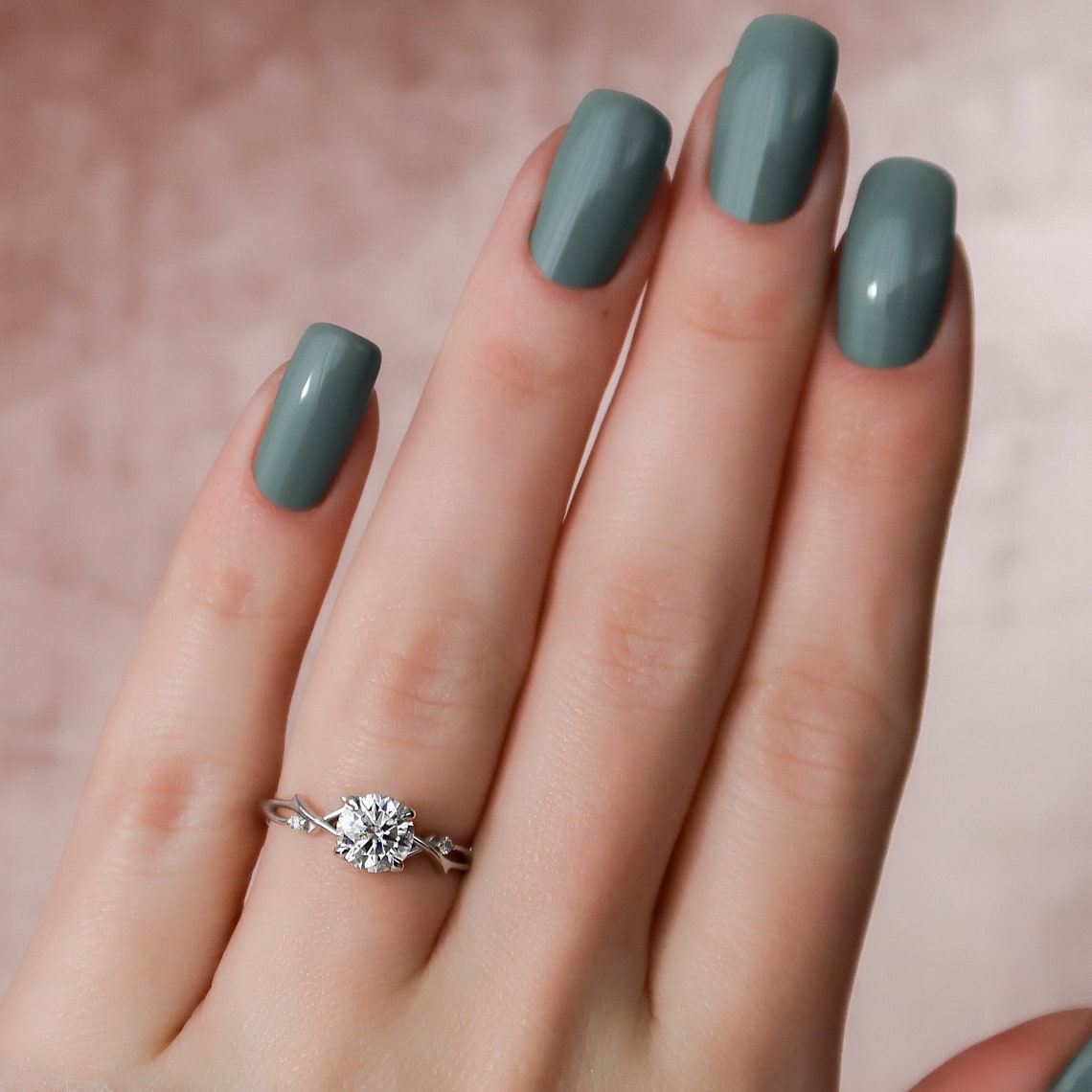 Twig Braided Diamond Engagement Ring [Setting Only] - EC076 - Roselle Jewelry