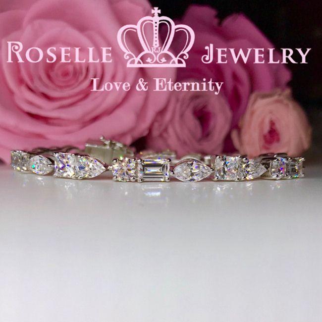 Marquise Shaped Tennis Bracelet - BE2 - Roselle Jewelry
