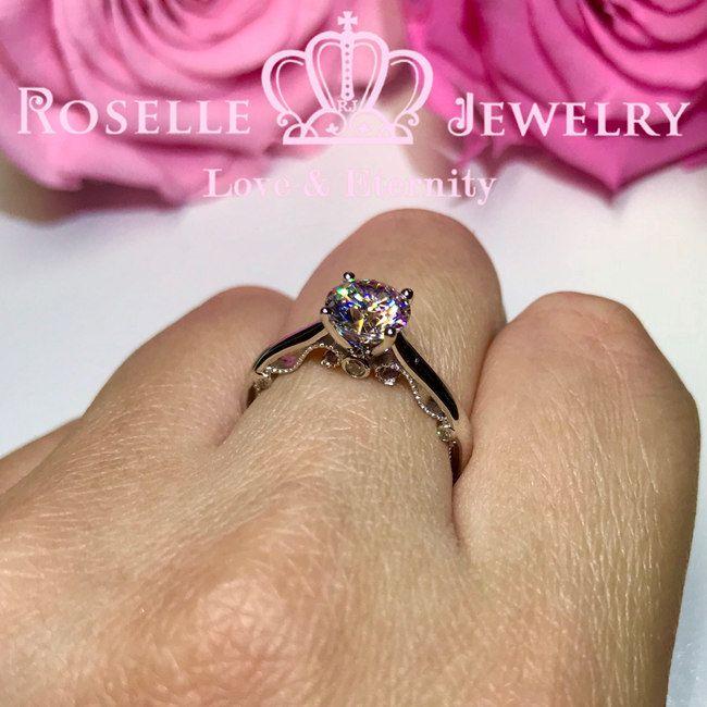 Vintage Four Prong Solitaire Engagement Ring - V26 - Roselle Jewelry