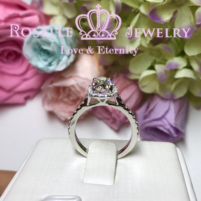 Oval Halo Engagement Ring - VO1 - Roselle Jewelry