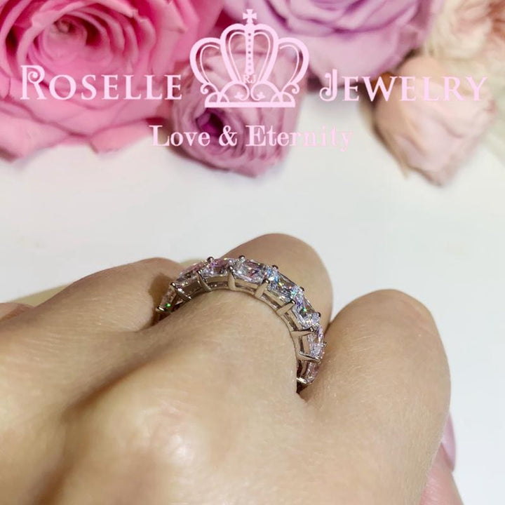 Princess Cut Eternity Wedding Ring - BH3 - Roselle Jewelry