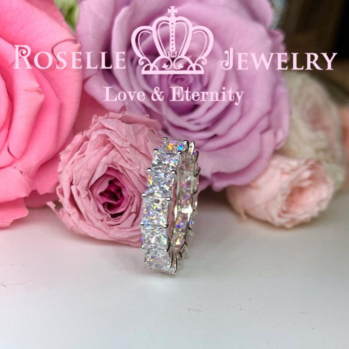 Princess Cut Eternity Wedding Ring - BH3 - Roselle Jewelry